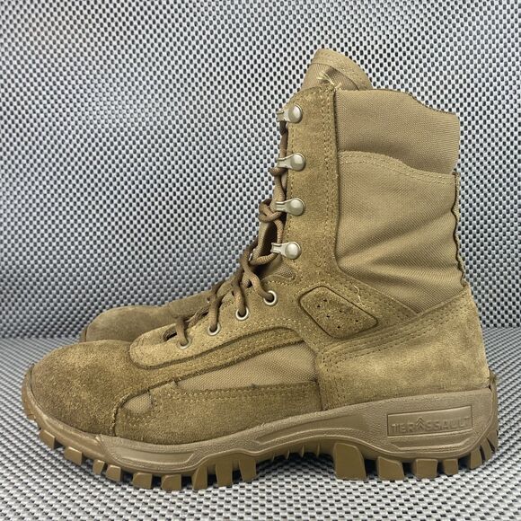 MCRAE T1 Coyote Combat Boots Mens 9.5 R Brown Military Tactical Hot Weather Boot main image 9